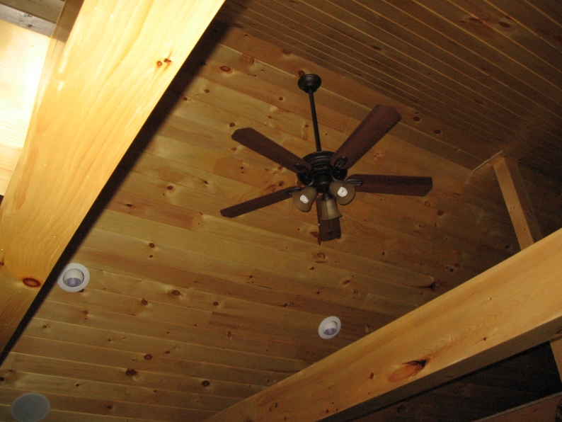 New Hampshire, Knotty Pine, ceiling and Beams